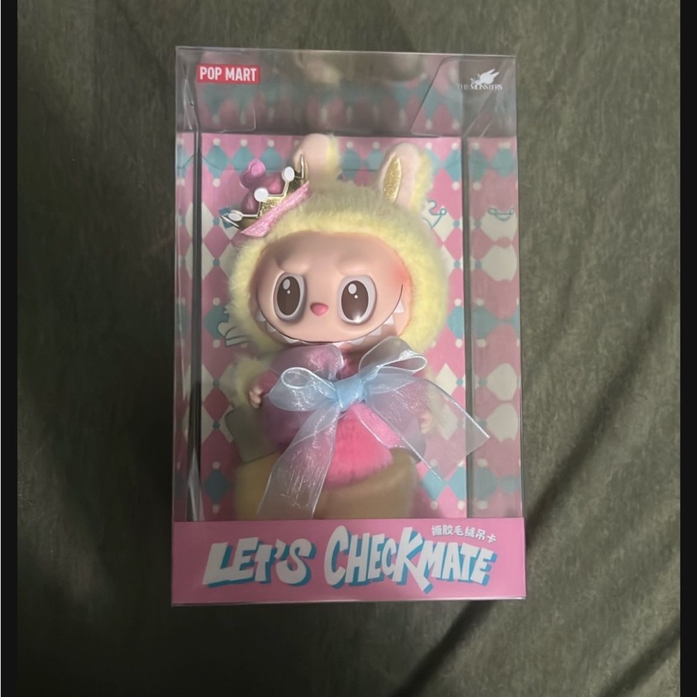 Let's Checkmate Stuffed Animal Toy - Pink and Yellow